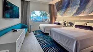 two beds in a room